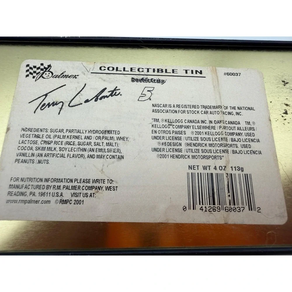 Terry‎ Labonte 5 Kelloggs Chevrolet Monte Carlo NASCAR Collectible Tin 2001 B108
